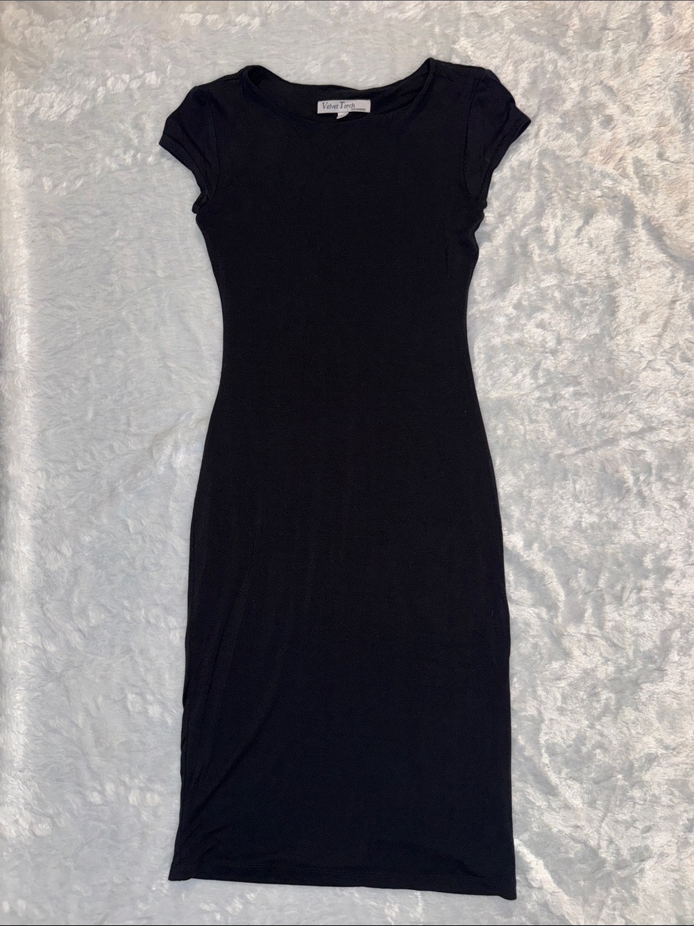 Velvet Torch Black Midi Tee Dress